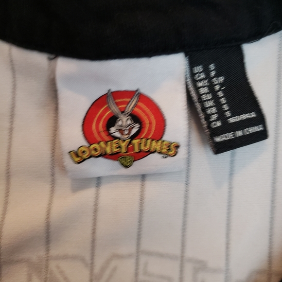 RARE VTG Looney Tunes Logo Baseball Jersey - Picture 5 of 6